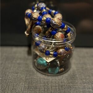 Mystery Jewelry Jar mostly beaded